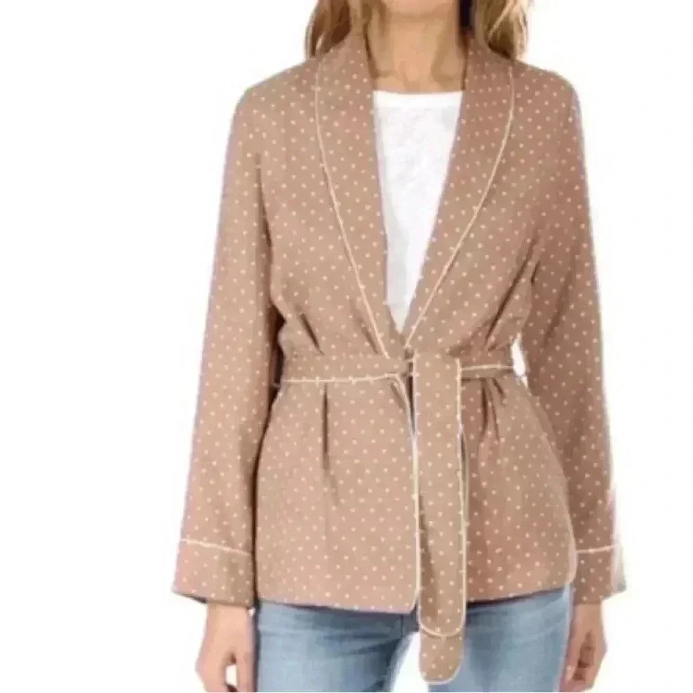 NWT Frame Polka Dot Smoking Jacket - Picture 7 of 9
